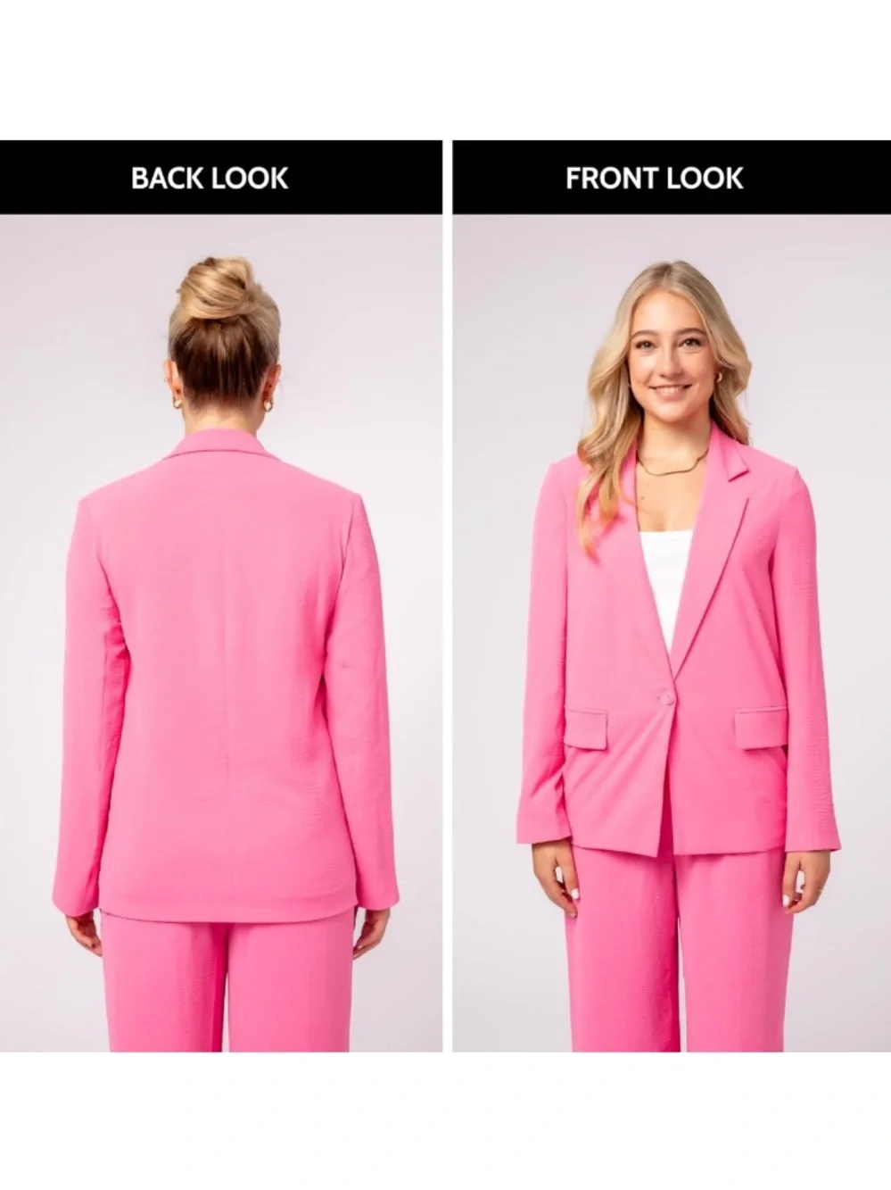 Travel Blazer Rosy Pink Wrinkle Resistant, With Convenient Packable Bag - Picture 4 of 6